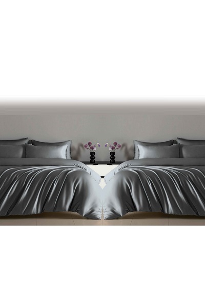 CHIRASO CHIRASO Bedding Set, Shiny SATIN, ELASTIC Sheet 180x200cm, Duvet Cover 200x230cm, 2 Pillowcases