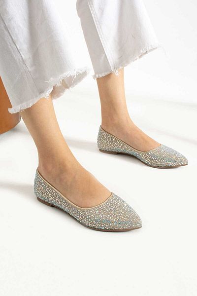 Bestello Stoned Rubber Sole Ballerinas 331-1454 Women's Ballerinas