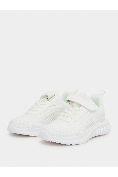 Styli Textured Knit Hook and Loop Sneakers