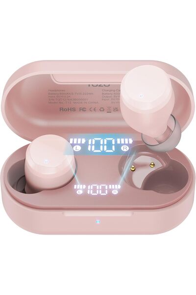 TOZO T12 Wireless Earbuds Bluetooth 5.3 Headphones Built-in ENC Noise Cancelling Mic, 55 Hrs Playtim