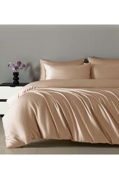 CHIRASO Set Lenjerie CHIRASO, SATIN Lucios, Cearceaf ELASTIC180x200cm, Husă Pilotă 200x230cm, 2 Fețe Pernă