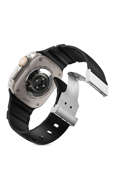 Nezih Case Apple Watch 2/3/4/5/6/7/8/9/Se/Ultra/Ultra2 44/45/49 and Series 10 46mm Compatible Silicone Band