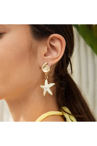 seltuğ Summer Ocean Style Starfish Earrings