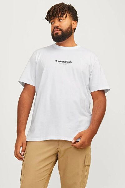 Jack & Jones Μπλουζάκι με λογότυπο και λαιμόκοψη ποδηλάτου - Υπερμεγέθη