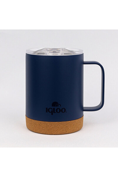IGLOO Cork Mug 350ml Termos Kupa Bardak Matara AÇIK-LACİVERT
