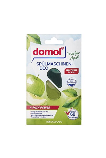 DOMOL Bulaşık Makinesi Kokusu, 60 Yıkama Yeşil Elma, 4 ml