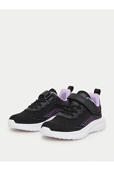 Styli Boys Black Sneakers with Hook and Loop