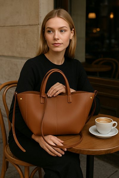 Handley Women's Stylish Shoulder and Hand Bag - Multi-Luxury Leather Look Tote Bag