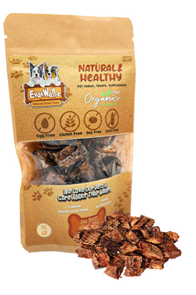 Eva & Wall-e Doğal Kurutulmuş Ciğer Parçaları 3’lü Set 165g | Köpek Eğitim Ödülü & Lezzetli Mini Mama Küpleri