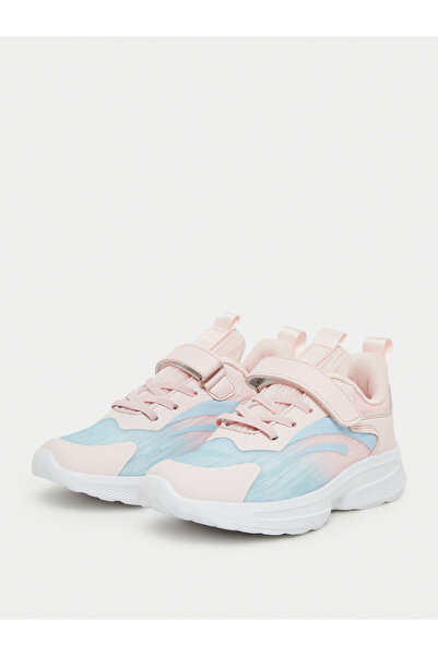 Styli Girls Textured Sneakers with Hook and Loop