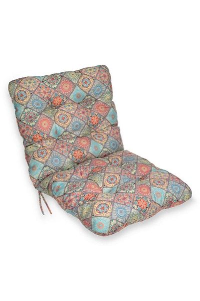 divendi-ro Outdoor seat cushion, two-sided, without zipper, waterproof, tiles model, 100x50 cm, coral