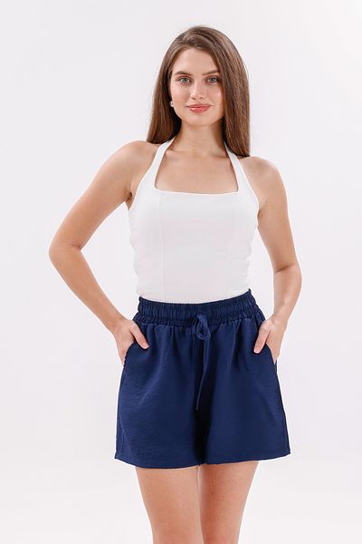 GENIUS STORE Genius Store Women's Shorts Aerobin Cotton Pocketed Non-Shrink Fabric Shorts with Elastic Waist