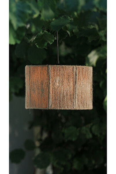 BOHEM SANATIM El Yapımı Bohem Jüt Hasır Avize - Bohem Salon,Balkon,Yatak Odası Avize (BEYAZ DUY)