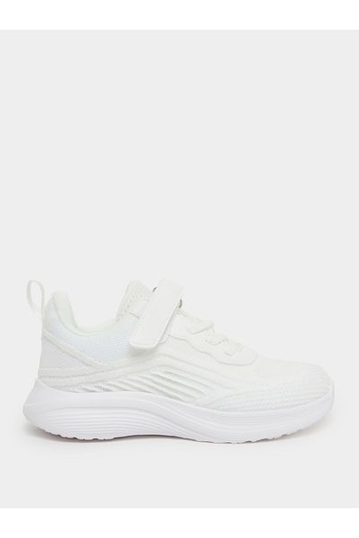 Styli Textured Knit Hook and Loop Sneakers