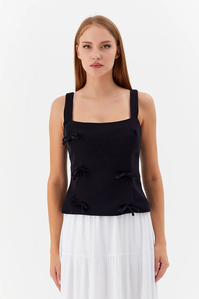 Dimalis KADIN ASKI DETAYLI FİYONKLU BLUZ