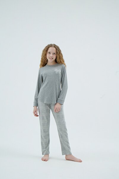 ZEYZEY 8877 KIZ Ç. NAKIŞLI PİJAMA TAKIM
