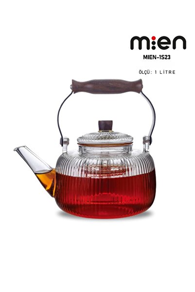 MİEN Borosilikat Cam 1 Litre Demlik