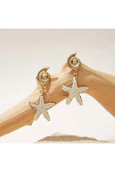 seltuğ Summer Ocean Style Starfish Earrings