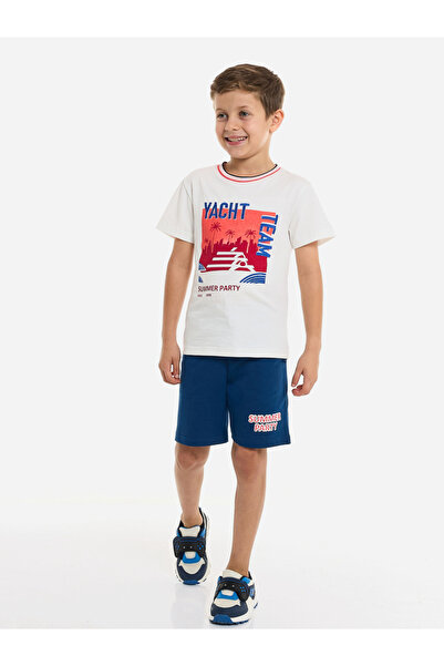 Victor and Jane By Styli Boys Yatch Graphic T-Shirt and Shorts Set