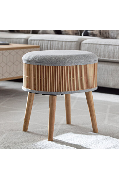 Generic Nordica Bamboo Weave Storage Ottoman