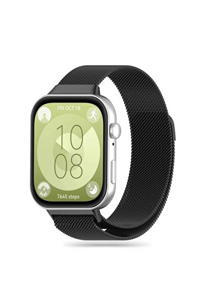 Tech-Protect Λουράκι Milanese για Huawei Watch Fit 3, Μαύρο