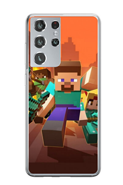 Atlas Εξατομικευμένη θήκη για Samsung Galaxy S21 Ultra, μοντέλο Minecraft #1,...