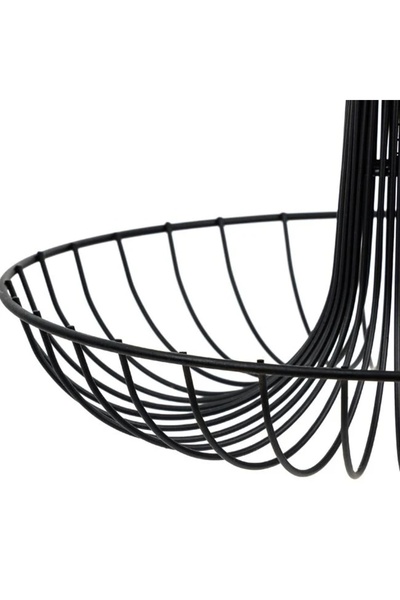 divendi-ro Metal fruit holder, two levels, dimensions 30x29cm, black