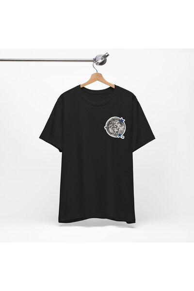 Tubinyoo تي شيرت كبير الحجم للجنسين بنمط كرة ديسكو مرصعة بالنجوم الصغيرة