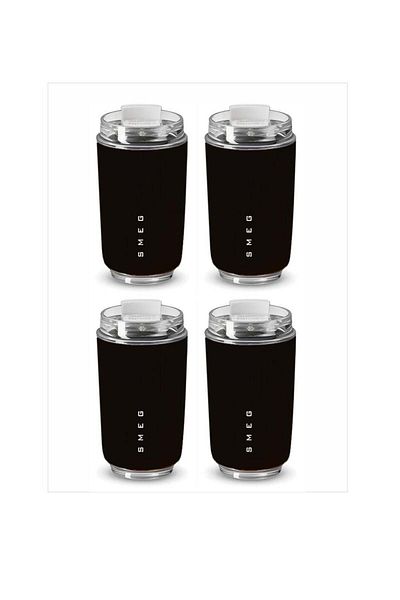SMEG Travel Mug, Insulated Coffee Tumbler, Leak Proof Stainless Steel Thermal Reusable Coffee Cup, L