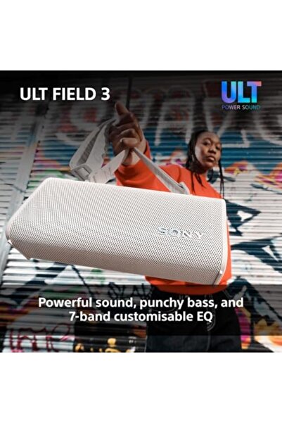 Sony ULT Field 3 Wireless Portable Bluetooth Speaker, IP67 Waterproof, Dustproof, Rustproof, and Sho