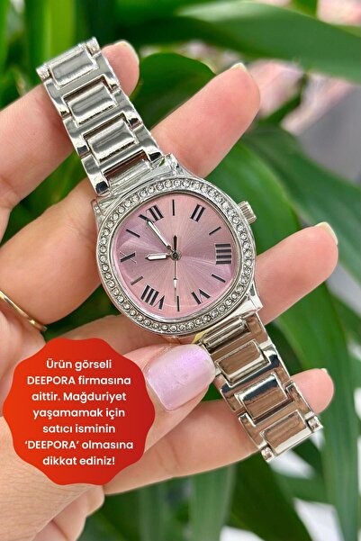 DEEPORA TAŞLI MODEL KADIN KOL SAATİ + BİLEKLİK