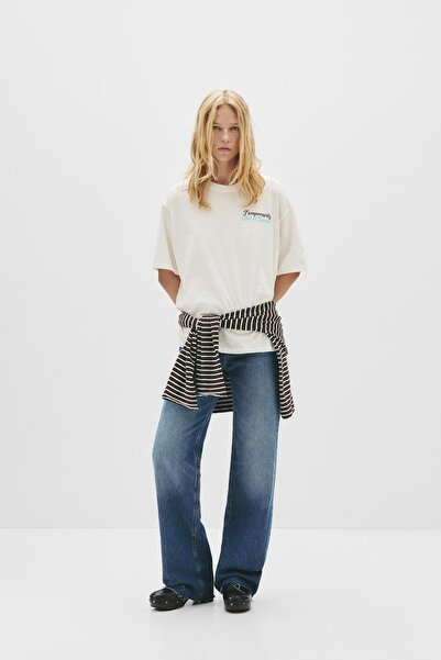 Pull & Bear TV grafik baskılı t-shirt