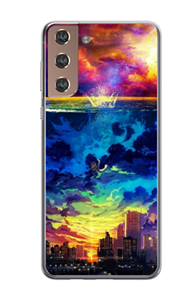 Atlas Εξατομικευμένη θήκη για Samsung Galaxy S21 Plus, μοντέλο Abstract City,...