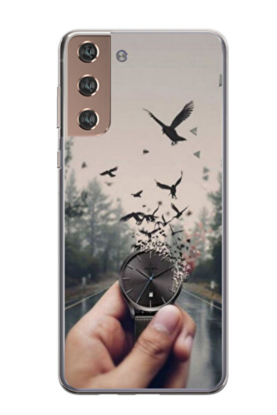 Atlas Εξατομικευμένη θήκη για Samsung Galaxy S21 Plus, μοντέλο Time Flies #2,...