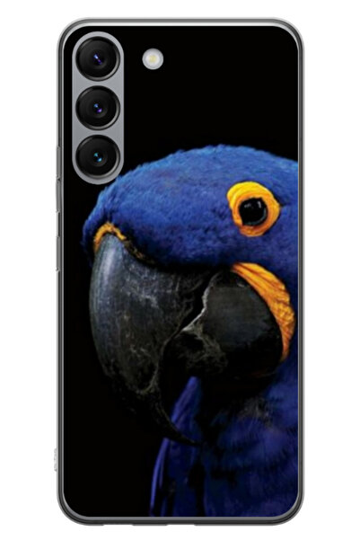 Atlas Персонализиран калъф за Samsung Galaxy S23 Plus, модел „Син папагал“, S...