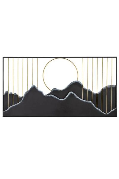 Studio Casa Panou metalic decorativ perete 3D, Deco Art, 110 x 60 cm (Negru)