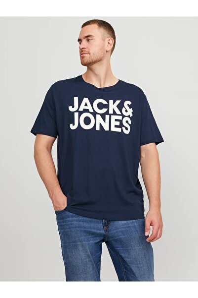 Jack & Jones okrugla kragna Majica sa logotipom - Velika veličina, oversized
