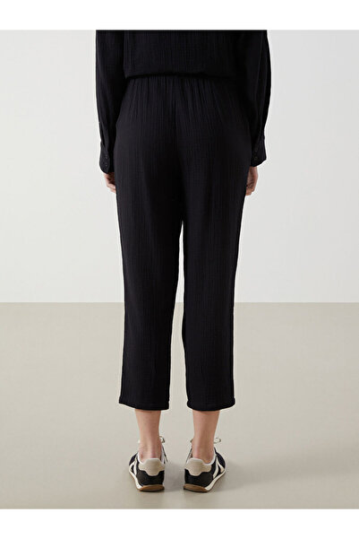 LC Waikiki Straight Muslin Women's Trousers with Elastic Waist