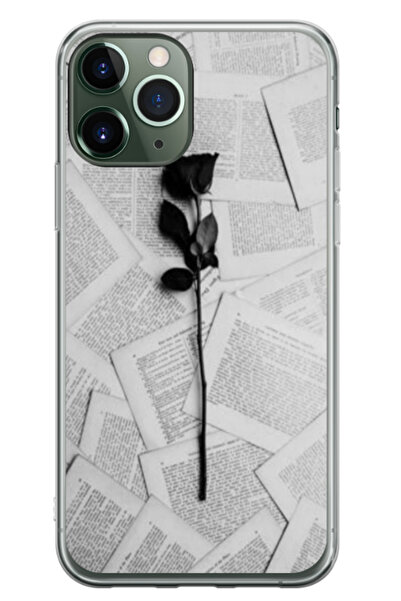 Atlas Εξατομικευμένη θήκη για Apple iPhone 12 Pro, μοντέλο Black Rose, S1D1M0021