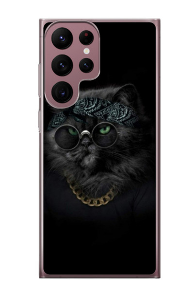 Atlas Εξατομικευμένη θήκη για Samsung Galaxy S22 Ultra, μοντέλο Black Cat #4,...