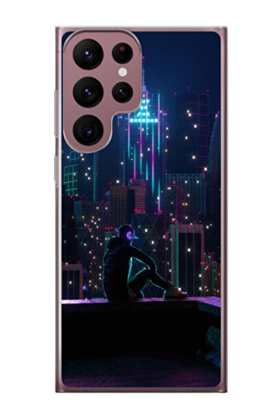 Atlas Εξατομικευμένη θήκη για Samsung Galaxy S22 Ultra, μοντέλο Neon City, S1...
