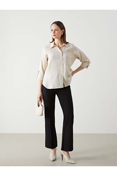 LC Waikiki Black Slim Fit Women's Trousers