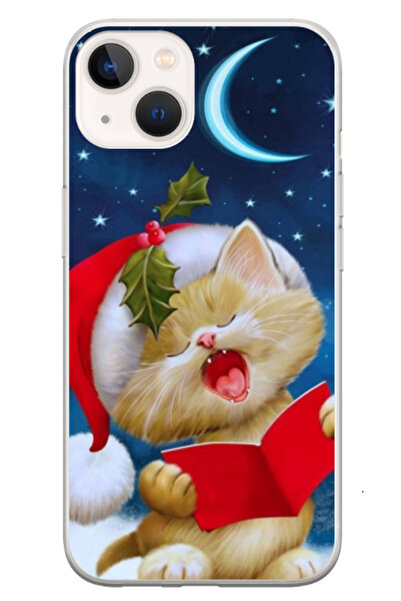 Atlas Husa personalizata pentru Apple iPhone 13 Mini, model Christmas Cat, S1...
