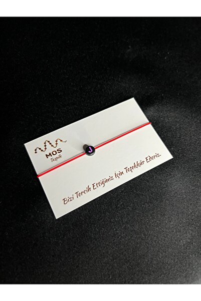 Mos Tespih سوار الحظ بحبل قابل للتعديل على شكل حرف J