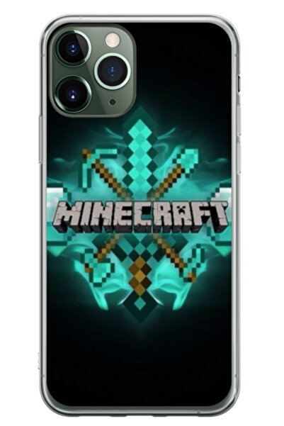 Atlas Husa personalizata pentru Apple iPhone 11 Pro, model Minecraft #2, S1D1...
