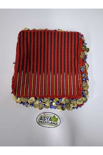 ASYA PAZARLAMA Henna Handkerchief, Wedding Handkerchief, Wedding Handkerchief, Keşan, Evil Eye Beaded Henna Handkerchief