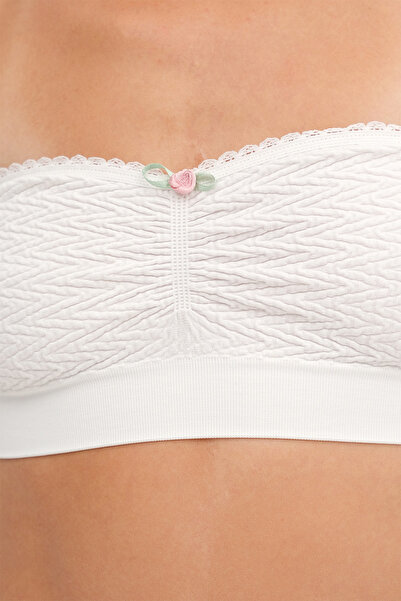 Addax Rose Detailed Bustier B0540