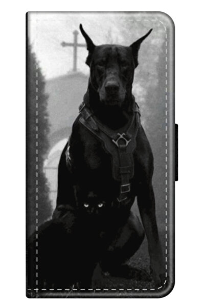 Atlas Husa personalizata tip carte pentru Samsung Galaxy S8 Plus, Doberman, S...