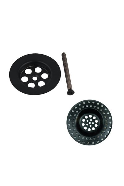 FKN Black Sink Strainer and Portable Strainer Garbage Plug
