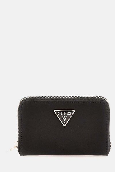 Guess Simple Women's Wallet With Logo And Black Zipper / One
